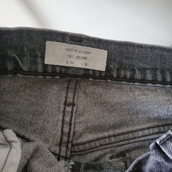 Levi's altered 501 skinny jeans size 29 - Picture 5 of 6